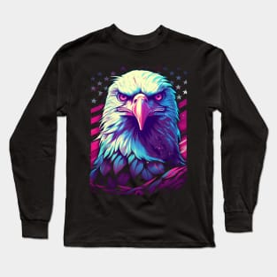 4th of July Holiday Patriotic Merica Eagle, Kaw! Long Sleeve T-Shirt